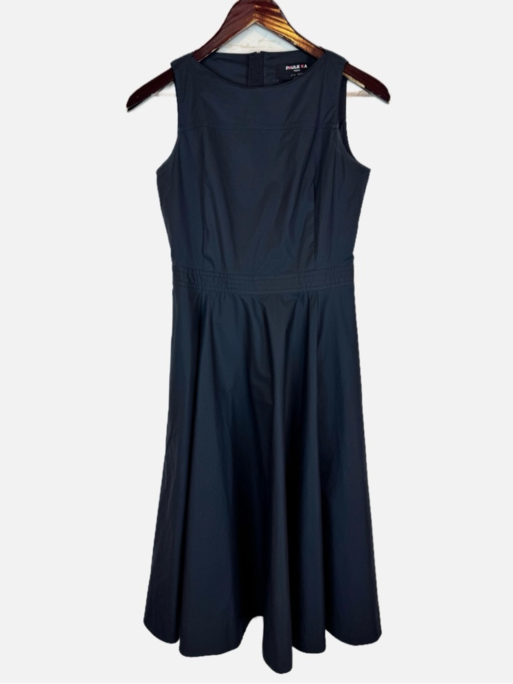 Paule Ka | Black Sleeveless Fit & Flare Midi Dress, EU 36